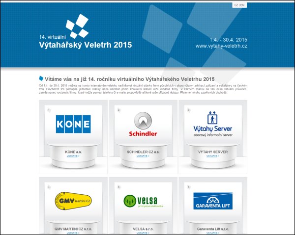 14. VIRTUÁLNÍ VÝTAHÁŘSKÝ VELETRH 2015